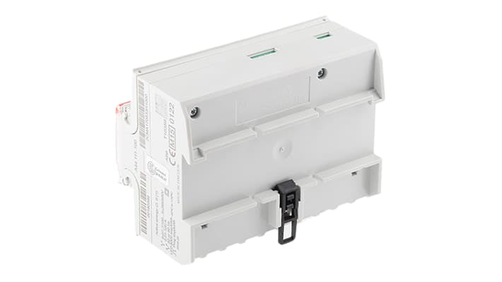 Contatore di energia trifase ABB 2CMA170533R1000 A44, montaggio su guida DIN, dimensioni 97 x 123 x 65 mm, precisione 1%.