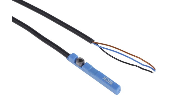 Sensore cilindrico Sick RZC1-04ZRS-KU0, pickup magnetico con protezione IP67, montaggio drop-in, dimensioni 26.3mm x 2.9mm x 4.7mm.