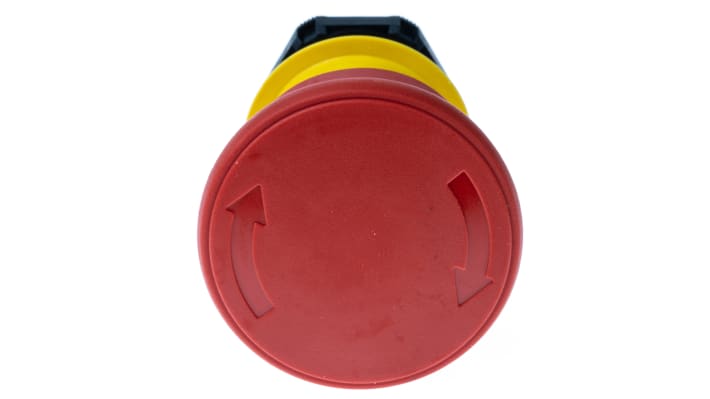 Pulsante di arresto di emergenza Lovato LPCB6644, diametro 22 mm, testa a fungo rossa, grado di protezione IP66/IP67/IP69K.