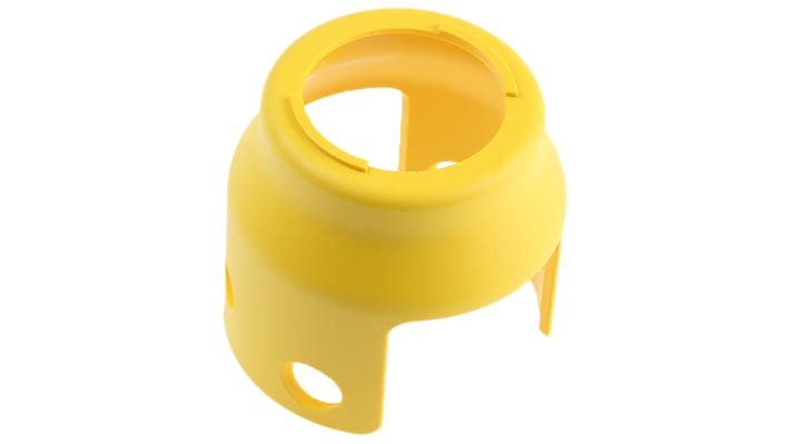 Protezione Lovato LPXAU158 per interruttore a pulsante 22 mm, colore giallo, diametro di installazione 6-8 mm, per uso industriale.