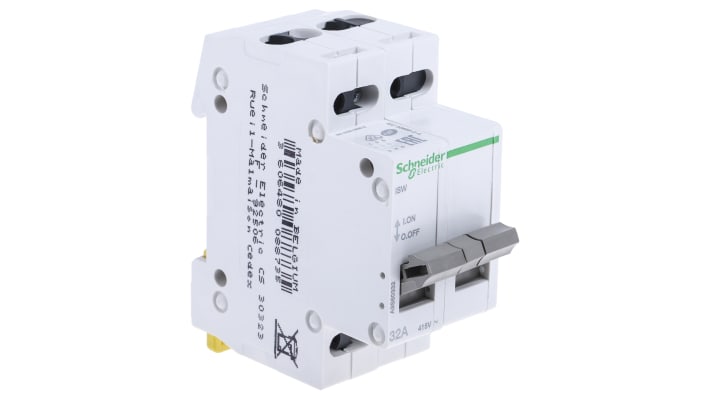 Interruttore di isolamento Schneider Electric A9S60332, 3P, 32A, 415V, IP40 - Controllo sicuro dei circuiti con VisiSafe.