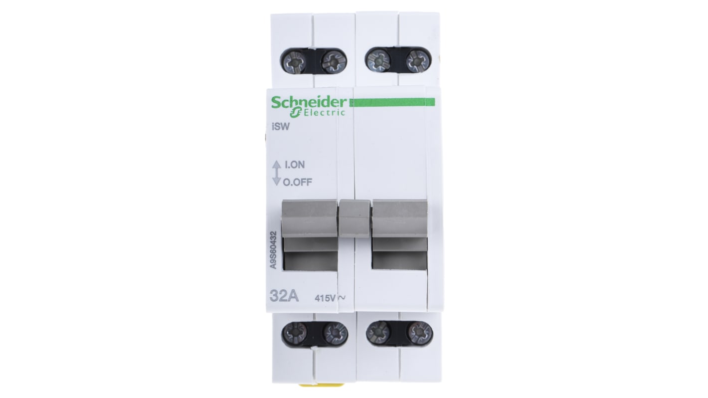Interruttore di isolamento Schneider Electric A9S60432, 4P, 32A, 415V, IP40. Sicuro e affidabile per il controllo dei circuiti con VisiSafe.