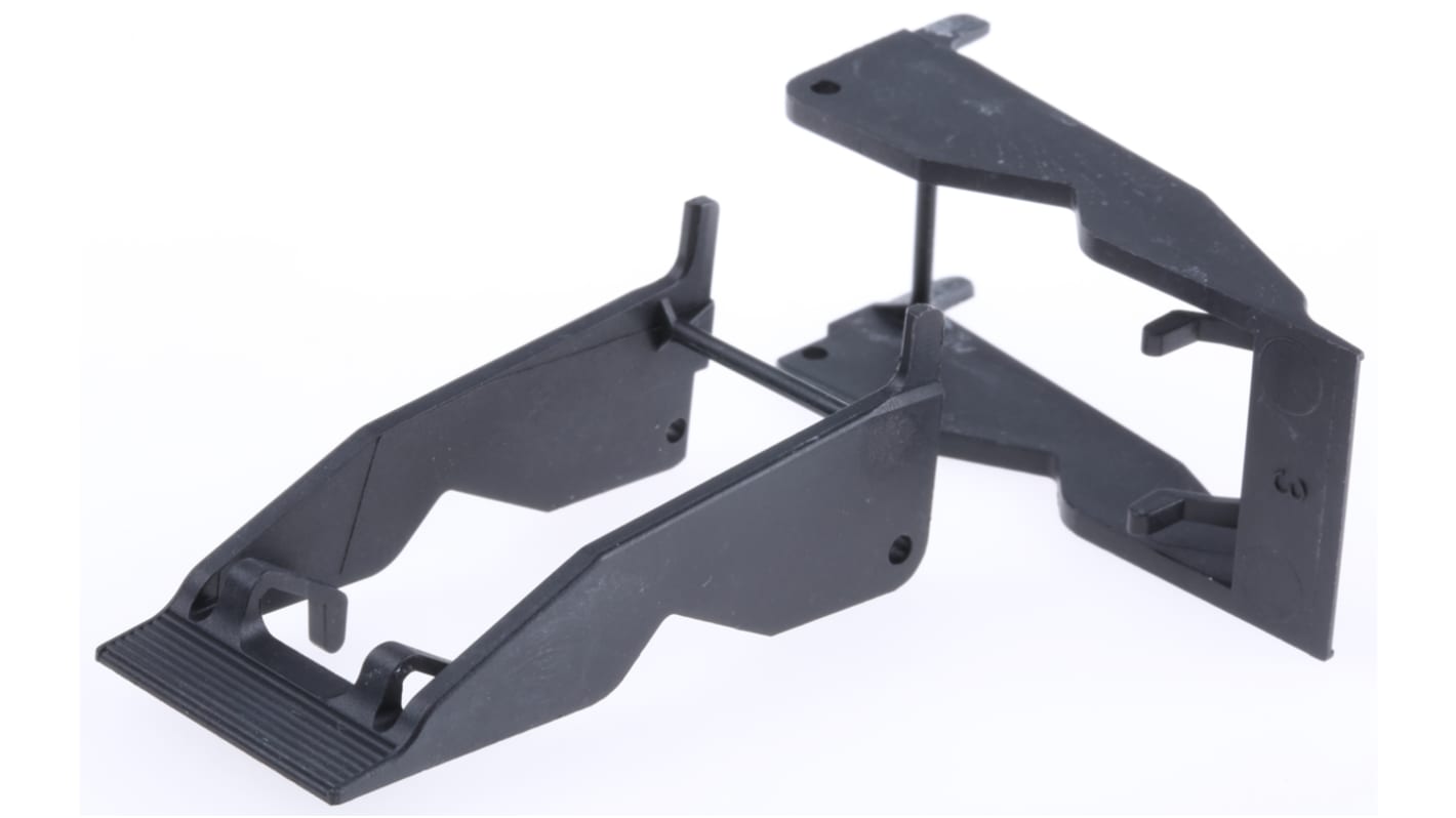 Clip di fissaggio relè Omron PYC35B per guida DIN, compatibile con serie MY, larghezza 27 mm, robusto fissaggio per cavi da 2,5 mm.