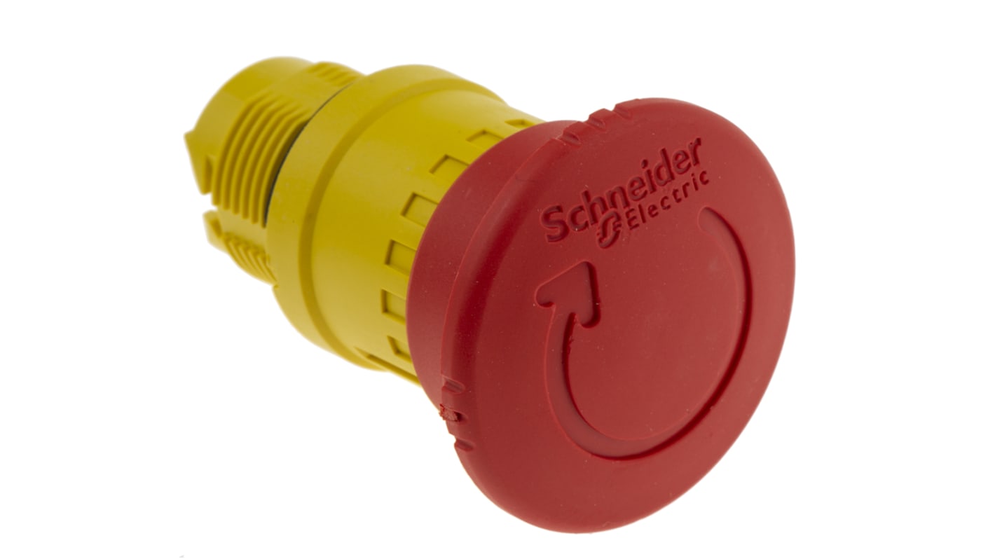 Pulsante di arresto di emergenza Schneider Electric XB5AS8442, montaggio a pannello, Ø 22mm - Resistente e sicuro per applicazioni industriali.