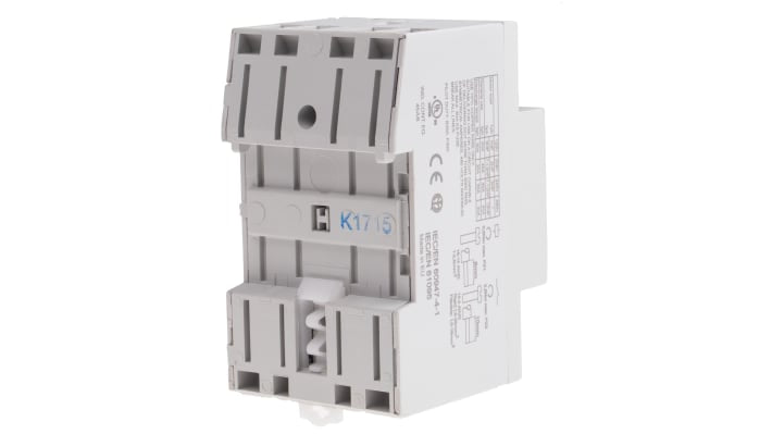 Finder 22.44.0.012.4710, contattore 4 poli 40 A, montaggio su guida DIN 35 mm, dimensioni 53.5 mm x 63.1 mm, bobina 12 V.