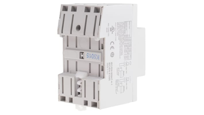 Contattore Finder 22.64.0.012.4310, 4 poli, 63 A, montaggio su guida DIN 35 mm, bobina 12 V, dimensioni 53.5 x 63.1 mm.