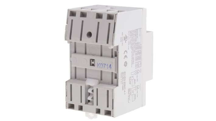 Contattore Finder 22.64.0.024.4710, 4 poli, 63 A, tensione 24 V, montaggio su guida DIN, dimensioni 53.5 mm x 63.1 mm.