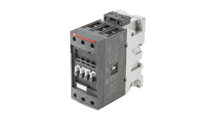 Contattore ABB 1SBL367001R1100 AF52-30-00-11, 3 poli, potenza 22 kW, corrente 100 A, bobina 24 V, dimensioni 55x125.5x111 mm.