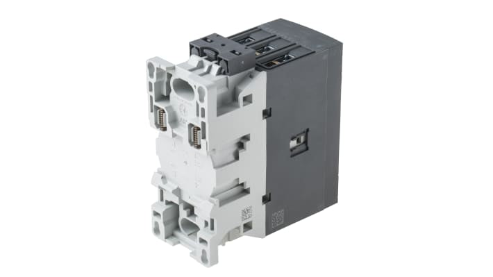 Contattore ABB 1SBL367001R1100 AF52-30-00-11, 3 poli, potenza 22 kW, corrente 100 A, bobina 24 V, dimensioni 55x125.5x111 mm.