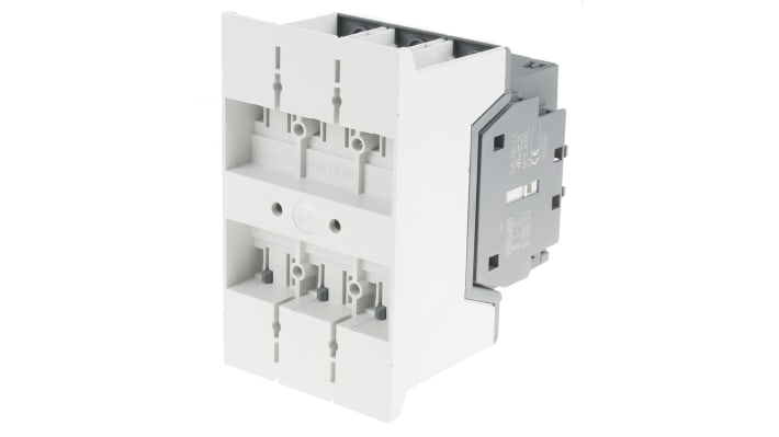 Contattore ABB 1SFL427002R1111 AF116-30-11B-11, 3 poli, 160 A, bobina 24 V, dimensioni 150x90x126 mm.