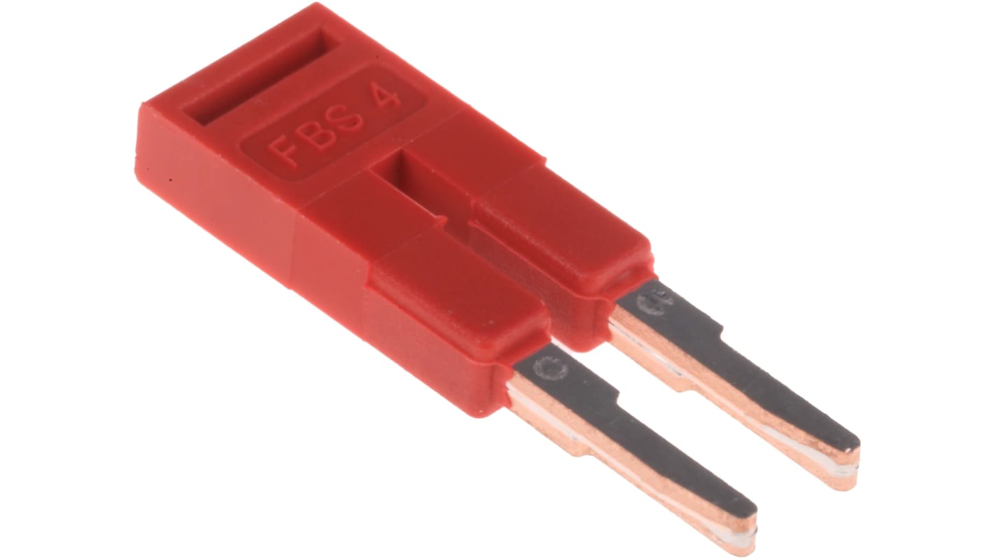 Barra a ponticello Phoenix Contact FBS 2-4 (3030116) per collegamento rapido e semplice nei terminali CLIPLINE. Supporta fino a 41A, ideale per scenari di collegamento a innesto.