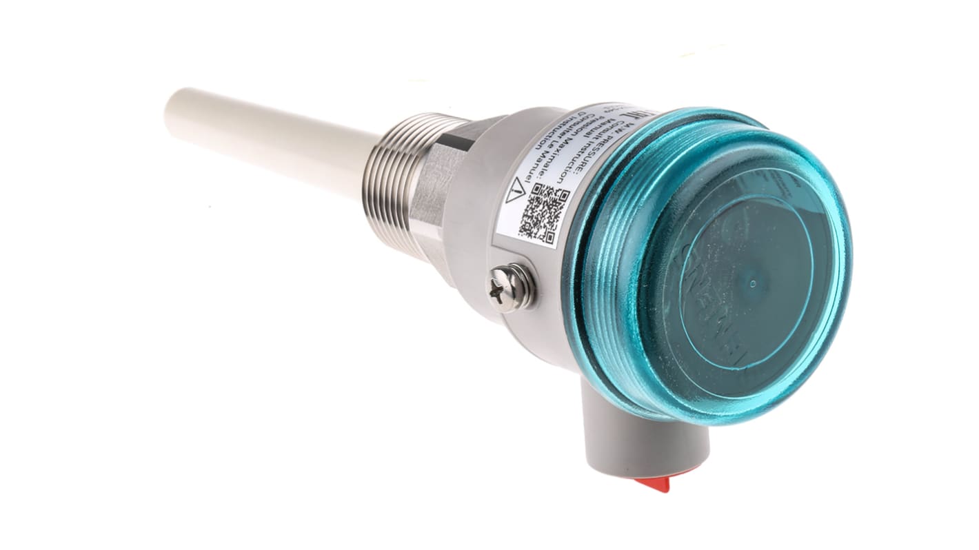 Sensore di livello capacitivo Siemens 7ML5501-0EA70, montaggio verticale, uscita relè, corpo in acciaio inox, IP68.