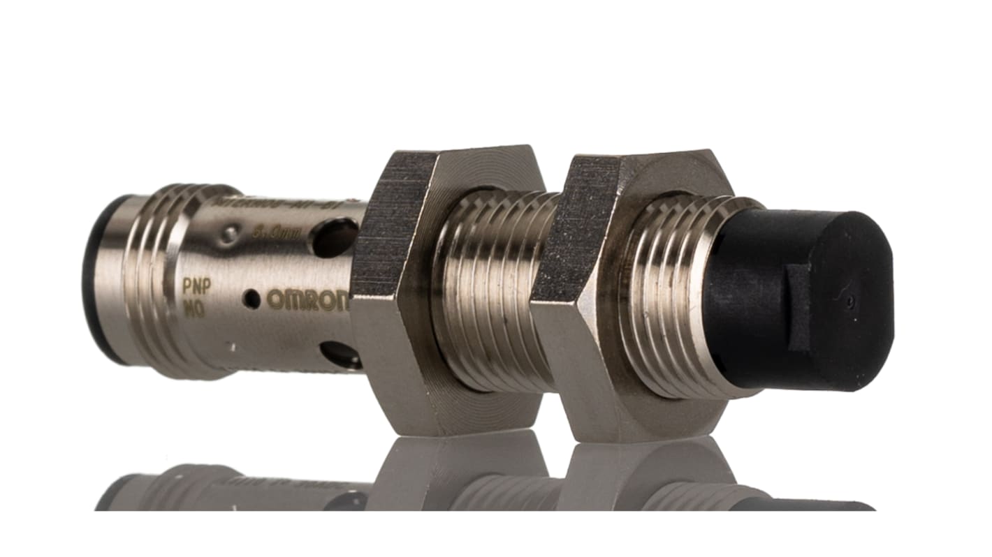 Sensore di prossimità induttivo Omron E2B-M12KN08-M1-B1, campo 8 mm, PNP, IP67, M12 x 1, 12-24 V CC