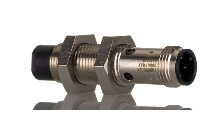 Sensore di prossimità induttivo Omron E2B-M12KN08-M1-B1, campo 8 mm, PNP, IP67, M12 x 1, 12-24 V CC