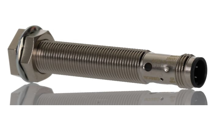 Sensore di prossimità cilindrico PNP Omron E2B-M12LS04-M1-B1, M12 x 1, rilevamento 4 mm, IP67, alimentazione 12-24 V c.c.