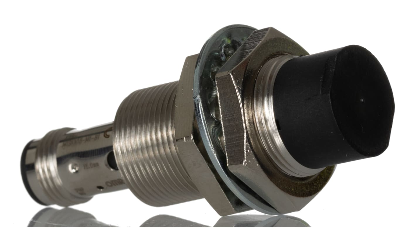 Omron E2B-M18KN16-M1-B1, sensore di prossimità induttivo cilindrico PNP M18, rilevamento 16 mm, IP67, alimentazione 12-24 V c.c.