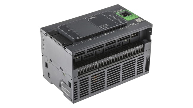 Schneider Electric TM241CE24R Regolatore Logico Modicon M241, 24 I/O, 100-240V. Ideale per automazione industriale con connettività avanzata.