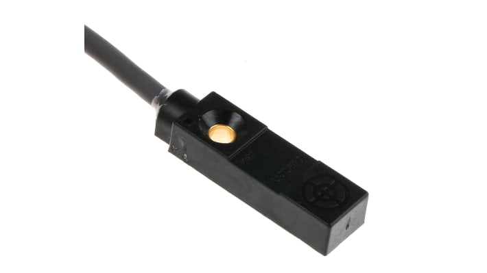 Omron TL-W1R5MB1 2M, sensore induttivo PNP, rilevamento 1,5 mm, alimentazione 12-24 V c.c., dimensioni 25x8x5,5 mm.