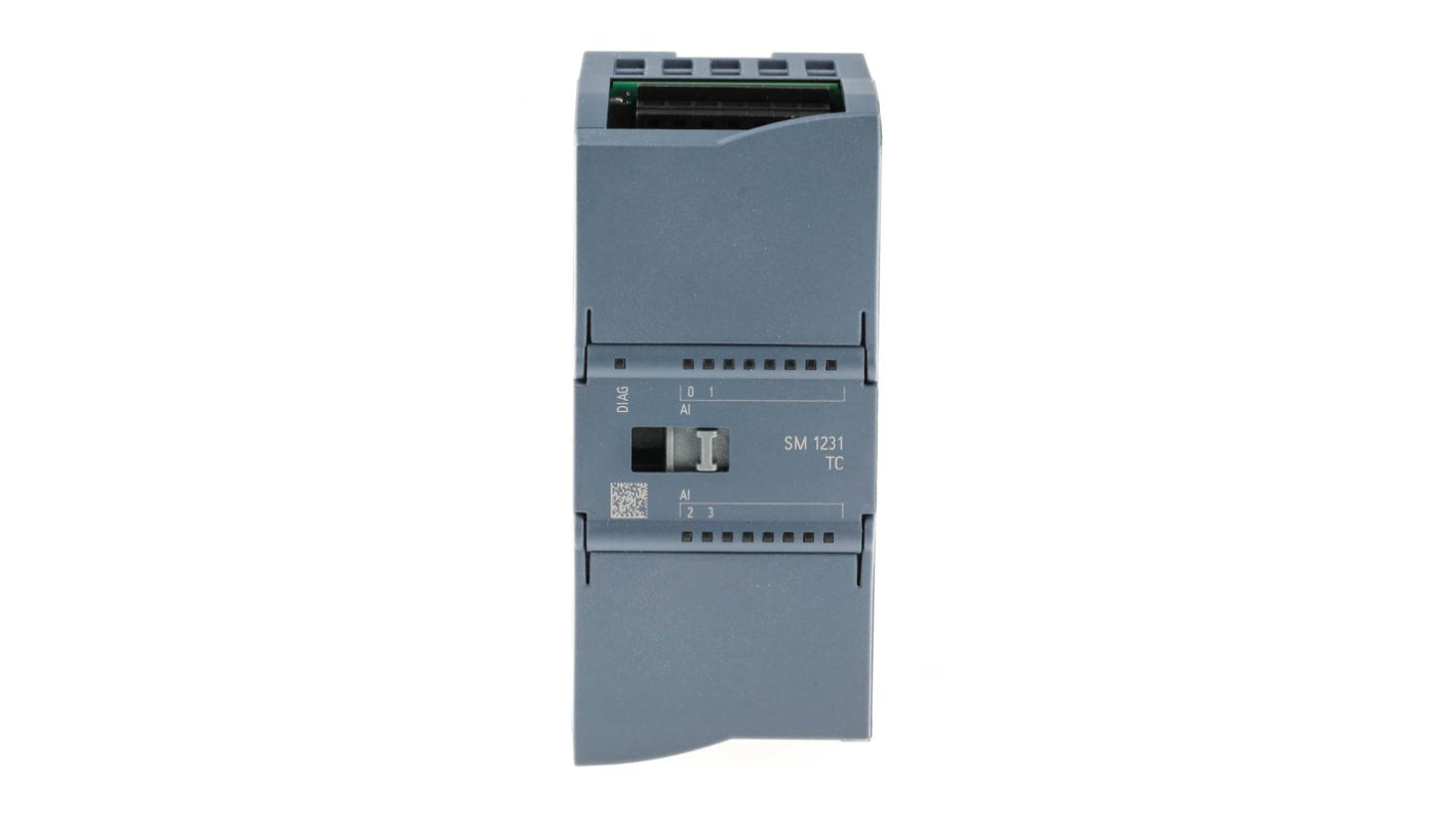 Modulo I/O PLC Siemens 6ES7231-5QD32-0XB0, 4 ingressi analogici 24V c.c., Serie SIMATIC. Ideale per trasferire dati termocoppie alla CPU, con precisione e affidabilità.