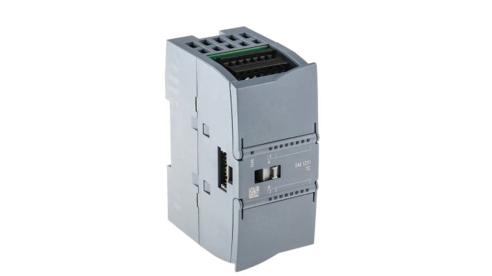 Modulo I/O PLC Siemens 6ES7231-5QD32-0XB0, 4 ingressi analogici 24V c.c., Serie SIMATIC. Ideale per trasferire dati termocoppie alla CPU, con precisione e affidabilità.