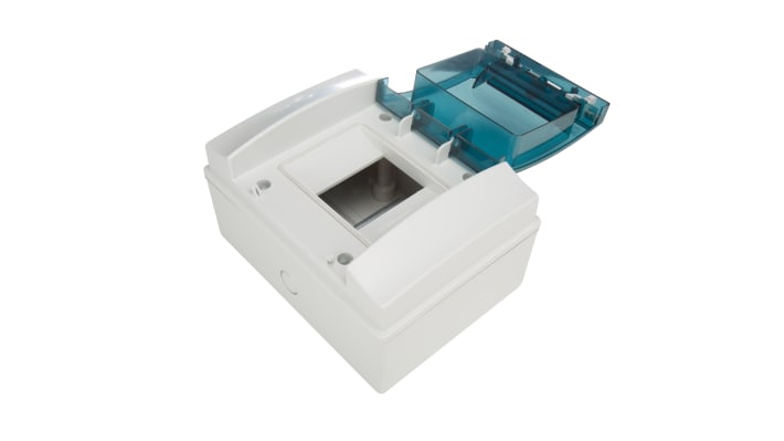 ABB 1SL1200A00 65P04X12, unità di consumo a 4 vie, IP65, dimensioni 202 x 152 x 117 mm, montaggio a parete.