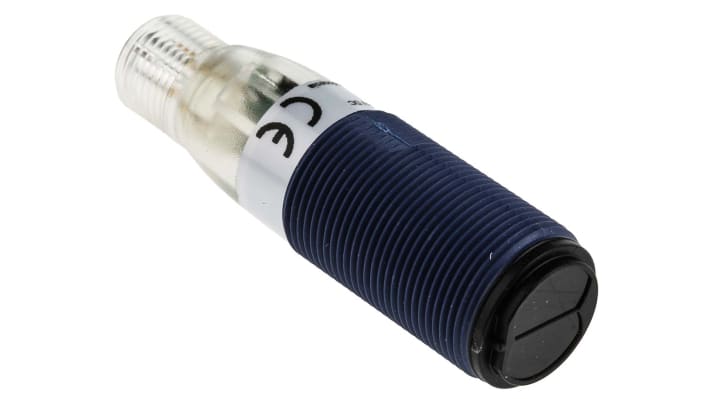 Sensore fotoelettrico cilindrico Panasonic CY-192A-P-Z-Y, rilevamento fino a 4 m, montaggio M18, grado di protezione IP67.