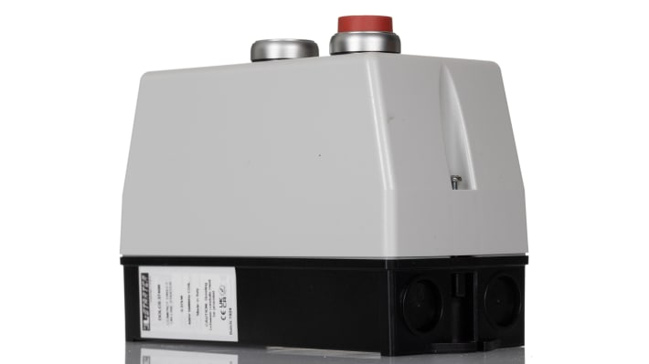 Starter DOL automatico Lovato DOLC0.37400 per motori trifase, potenza 0,37 kW, dimensioni 175x88x109 mm, grado di protezione IP65.