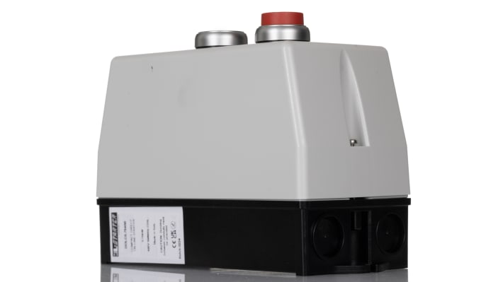 Avviatore automatico DOL Lovato DOLC0.75400 per motori trifase, potenza 0,75 kW, dimensioni 175 x 88 x 109 mm, grado di protezione IP65.