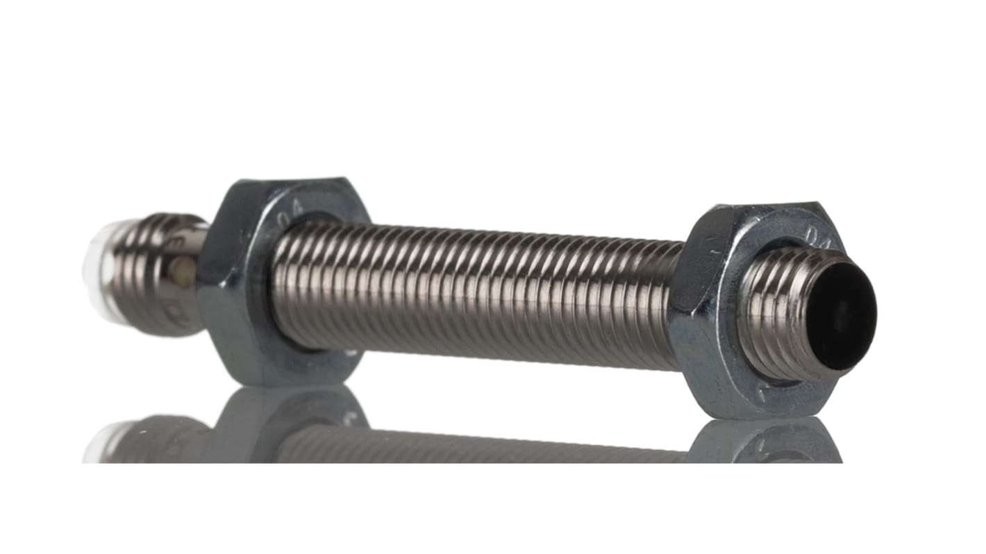 Sensore di prossimità cilindrico BALLUFF BES M08MI-PSC15B-S49G, PNP, 1,5 mm, IP67, 12-30 V c.c., montaggio a filo.