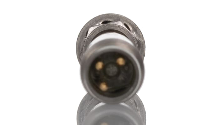 Sensore di prossimità cilindrico BALLUFF BES 516-3005-G-E5-C-S49, PNP, M5, rilevamento 1,5 mm, IP67, acciaio inox, montaggio a filo.