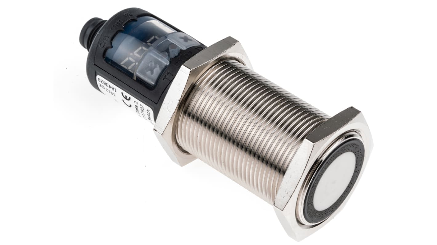 BALLUFF BUS M30M1-PPX-20/130-S92K, sensore di prossimità cilindrico PNP, rilevamento 200-2000 mm, IP67, alimentazione 9-30 V c.c.