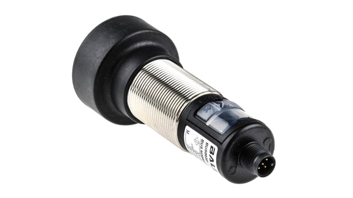 BALLUFF BUS M30M1-PPX-35/340-S92K, sensore di prossimità cilindrico PNP, ultrasuoni, gamma 350-5000 mm, IP67, M30.
