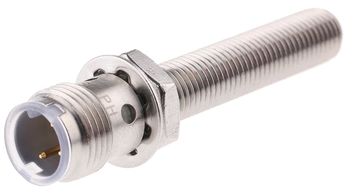 Sensore di prossimità cilindrico PNP BALLUFF BES M08EH-PSC20B-S04G, M8, 2 mm, IP68, acciaio inox, montaggio a filo.