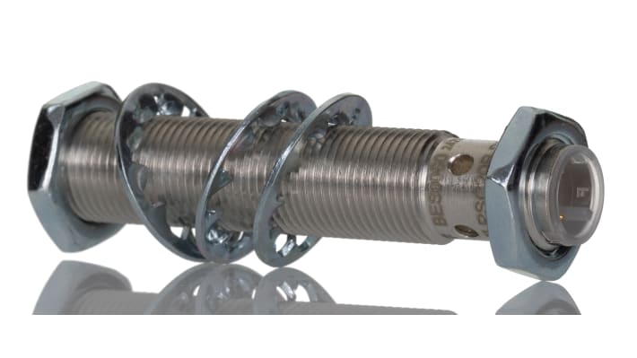 Sensore di prossimità induttivo cilindrico BALLUFF BES M12MI-PSC20B-S04G, PNP, 12-30 V c.c., IP68, 2 mm di rilevamento, 65 mm di lunghezza.