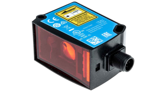 Sensore di distanza Sick DS35-B15821, rettangolare, rilevamento 50 mm-3,1 m, uscita NPN/PNP, montaggio a pannello, IP65/IP67.