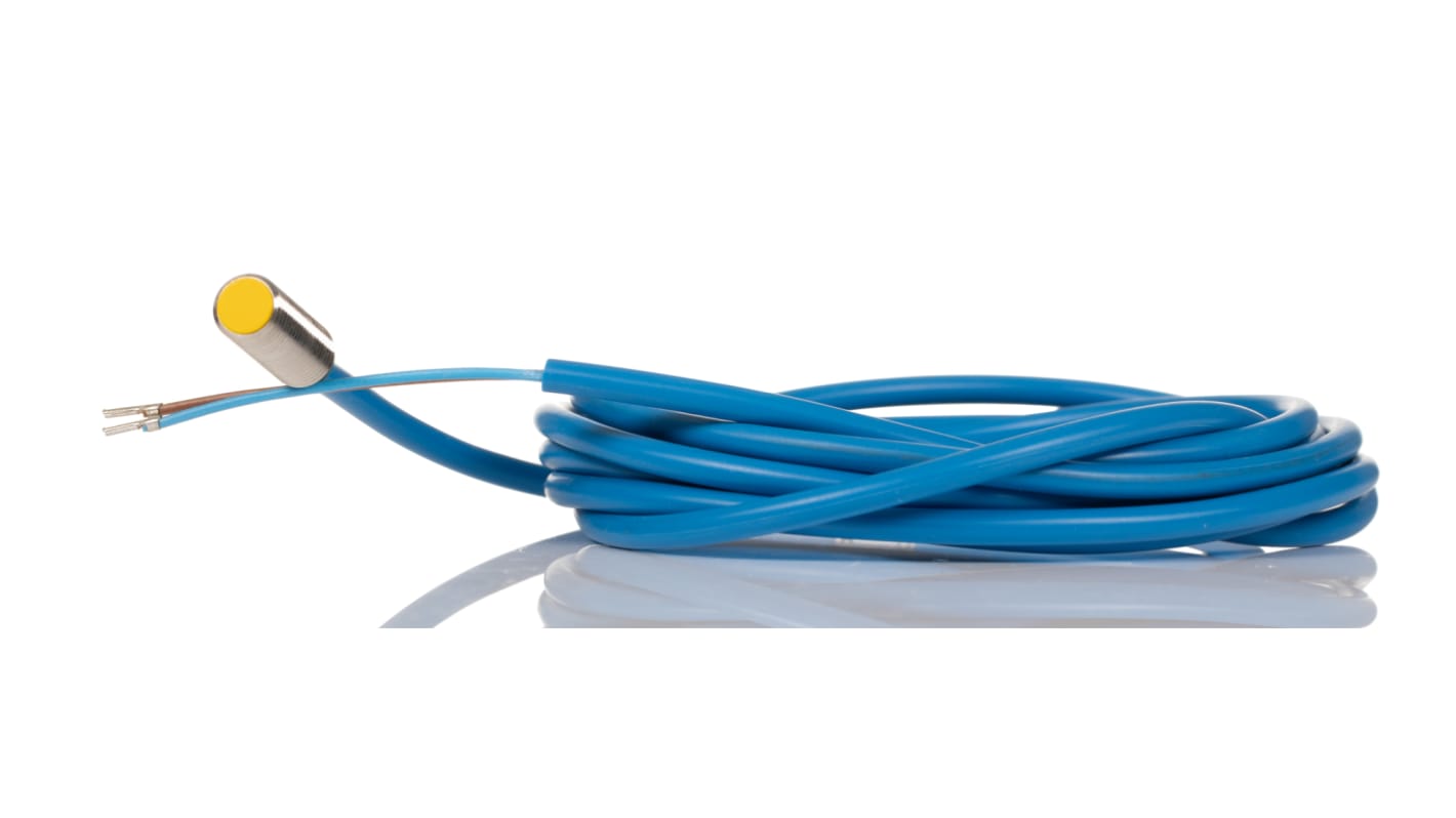 Sensore di prossimità cilindrico Turck Bi1.5-EG08K-Y1, tecnologia induttiva, filettatura M8, gamma di rilevamento 1,5 mm, IP67.