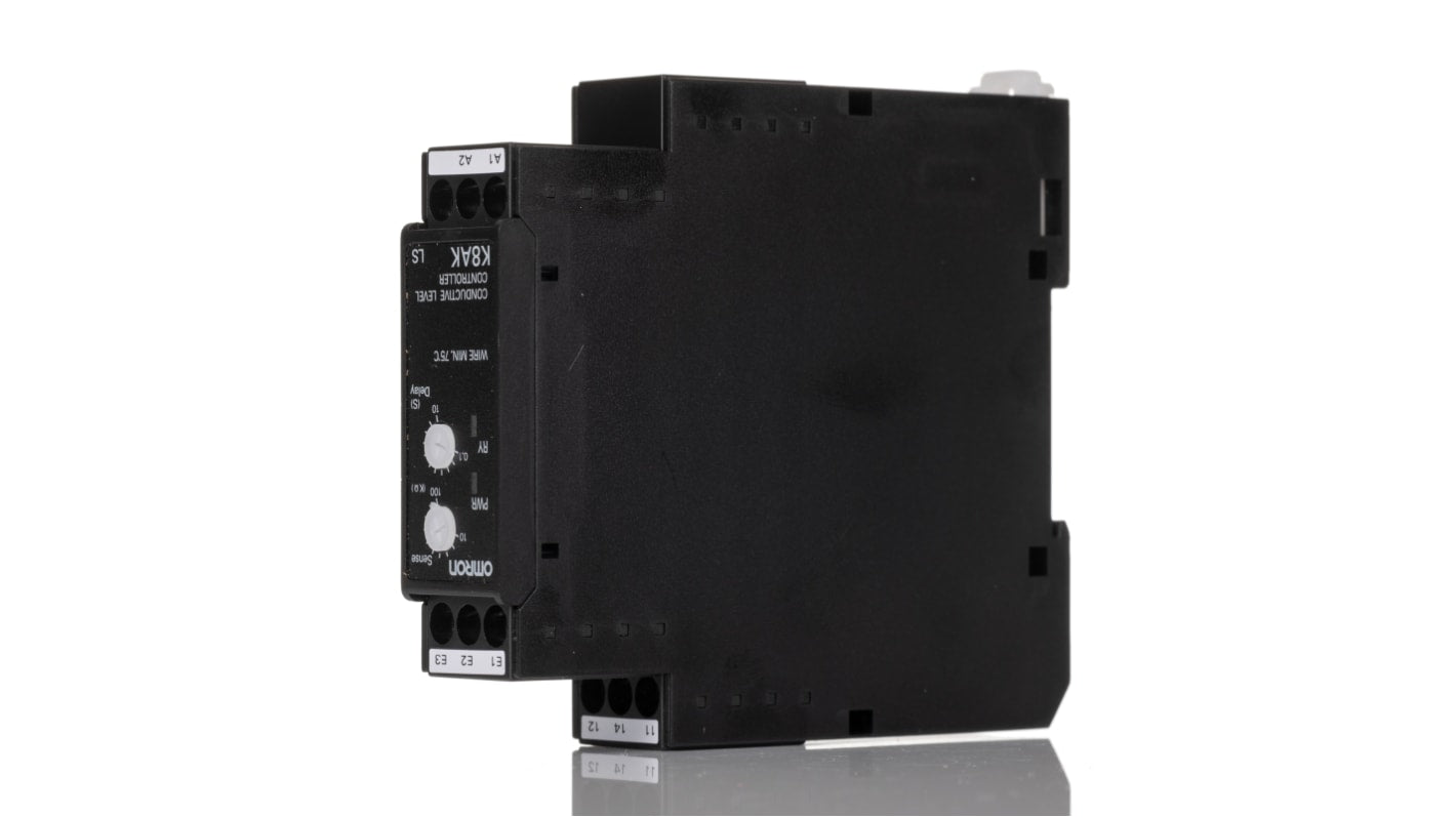 Relè di monitoraggio livello Omron K8AK-LS1 24VAC/DC, SPDT - Serie K8AK-LS, IP20, LED, resistente a sostanze chimiche - Ideale per controllo liquidi industriali.