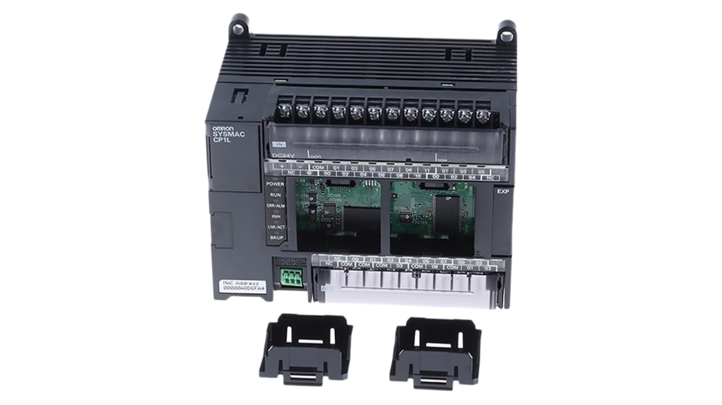 Omron CP1L-EM, CPU PLC con 30 I/O, montaggio su guida DIN, dimensioni 130 x 90 x 85 mm, interfaccia Ethernet.