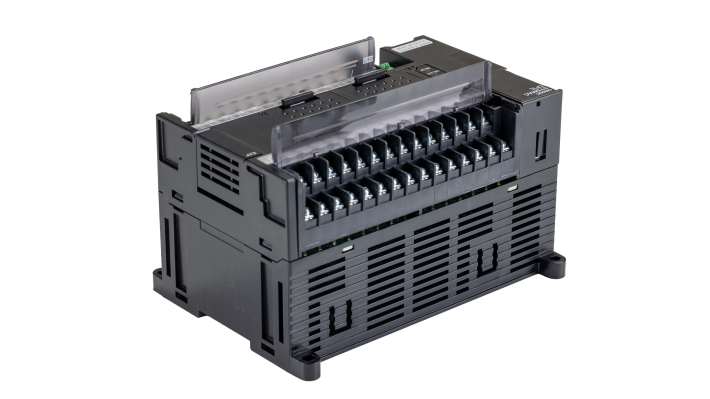 Omron CP1L-EM40DR-D, CPU PLC con 40 I/O, montaggio su guida DIN, dimensioni 150 x 90 x 85 mm, porta Ethernet.