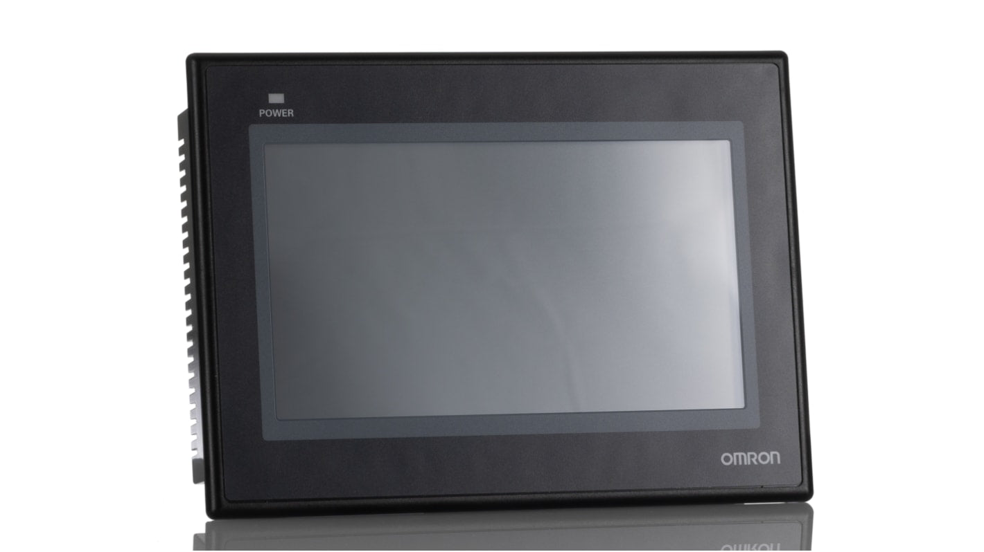 Omron NB7W-TW00B, display HMI touch screen 7" con risoluzione 800 x 480 pixel, grado di protezione IP65.