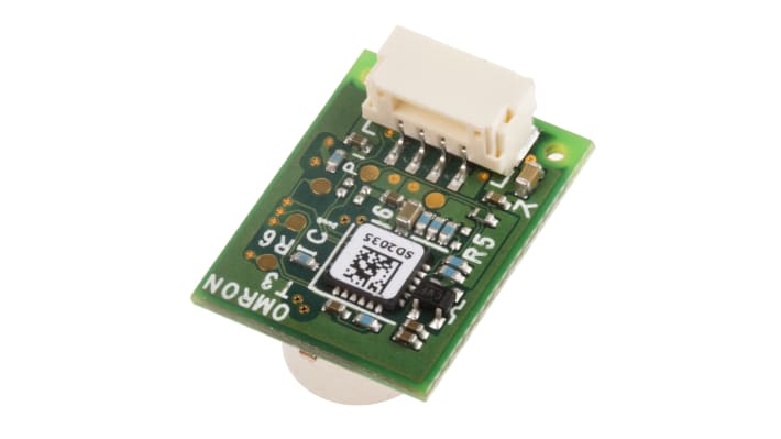 Sensore di temperatura IR Omron D6T8L06, MEMS termico, uscita seriale, diametro 8,3 mm, precisione 3 °C, per rilevamento presenza.