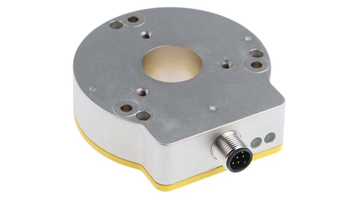 Encoder incrementale Turck Ri360P0-QR24M0-INCRX2-H1181, 1024 impulsi/giro, montaggio a flangia, diametro albero 20 mm, IP69K.