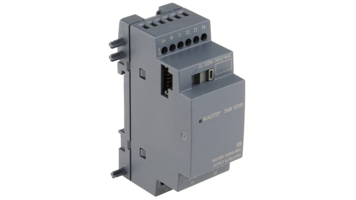 Modulo I/O Siemens 6ED1055-1MB00-0BA2 con 4 ingressi e 4 uscite per PLC LOGO! 8.2 - Dimensioni compatte, facile montaggio su guida DIN, ideale per ambienti industriali.