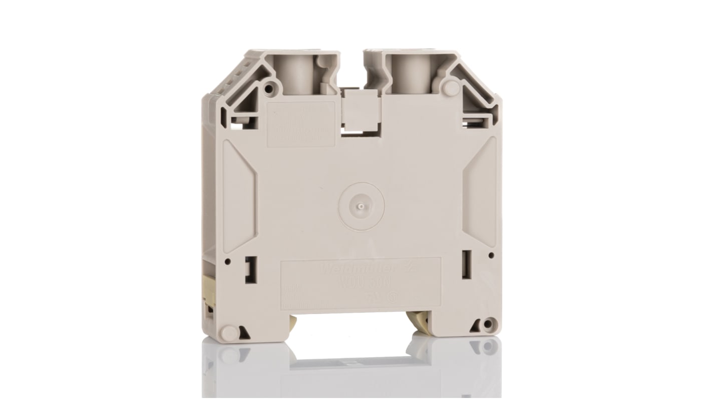 Morsettiera passante Weidmüller 1820840000 beige scuro per automazione industriale e robotica - resistente, sicura e performante.