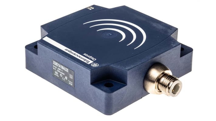 Sensore di prossimità induttivo Telemecanique XS8D1A1MAU20, rilevamento fino a 60 mm, dimensioni 80x80x26 mm, montaggio non a filo.