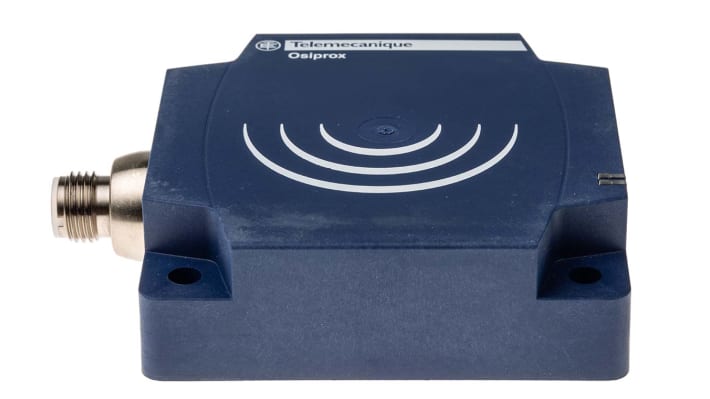 Sensore di prossimità induttivo Telemecanique XS8D1A1MAU20, rilevamento fino a 60 mm, dimensioni 80x80x26 mm, montaggio non a filo.