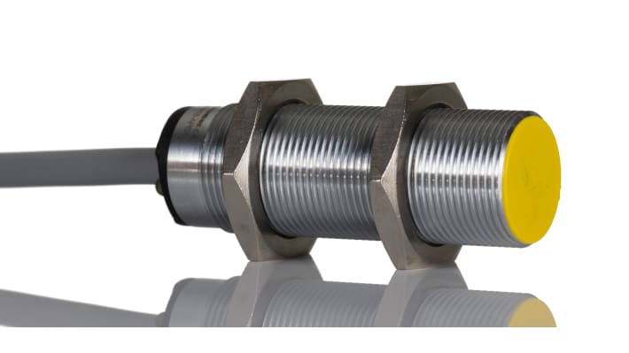 Sensore di prossimità cilindrico Turck Bi8-M18-AP6X, PNP, M18, rilevamento 8 mm, IP67, montaggio a filo, temperatura -25/+70 °C.