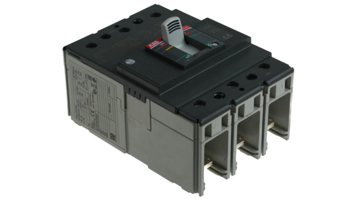 Interruttore magnetotermico ABB 1SDA068210R1, 3 poli, 250A, montaggio su guida DIN, dimensioni 105x150x70mm.