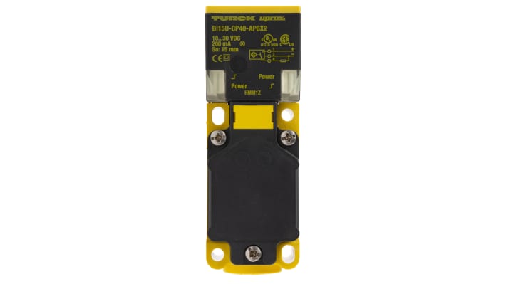 Sensore di prossimità PNP Turck BI15U-CP40-AP6X2, induttivo, 15 mm, IP68, montaggio a filo, -30/+85 °C.