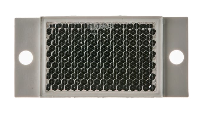 Riflettore rettangolare Banner BRT-40X20AM per sensori fotoelettrici, progettato per applicazioni industriali.